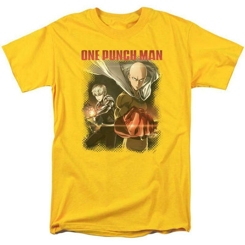 One Punch Man Japanese Anime TV series gold graphic t-shirt OPM106