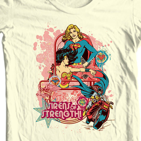 Sirens of Strength t-shirt Wonder Woman Bat-Girl  Supergirl Hawkwoman  for sale online store