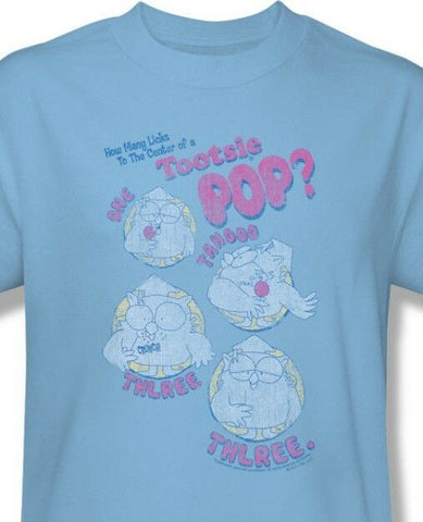 Tootsie roll blue t-shirt retro vintage 70s candy TV commercial graphic tee