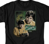 Star Trek T-shirt Pavel Chekov Retro 60s The Original Series graphic tee throwback design tshirts for sale