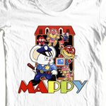 Mappy T-shirt retro arcade game design men's regular fit graphic tee