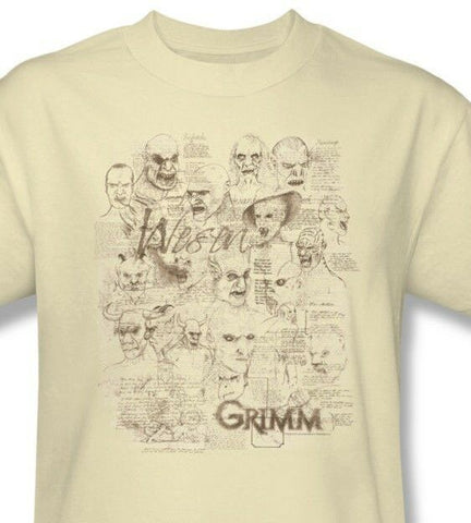 Grimm T-shirt Free Shipping Wesen TV show 100% cotton graphic tee nbc675