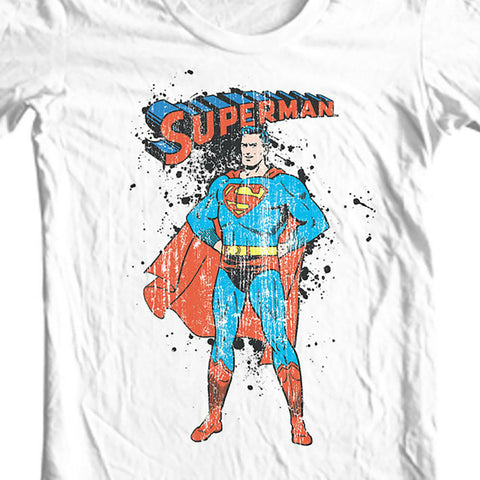 Superman Golden Age Tshirt DC comic justice league man of steel tee shirt