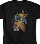 Star Trek Retro 60s original crew Kirk Spock  McCoy graphic t-shirt CBS1159
