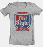 Old Style Beer T-shirt Heilemans vintage style cotton blend grey graphic tee