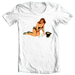 Pin Up Girl t-shirt retro vintage style rockabilly 100% cotton graphic tee