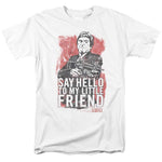 Scarface T-shirt white regular fit men's graphic tee shirt Say Hello to my Little Friend