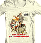 MAD Magazine's Up the Academy T-shirt adult regular fit tan graphic tee shirt