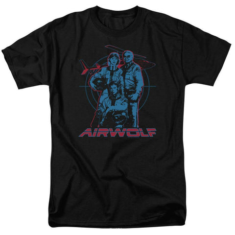 Airwolf T-shirt new adult regular fit black cotton graphic tee NBC280