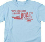 Jaws Bigger Boat T-shirt Free Shipping retro 70's 80's movie cotton tee UNI273