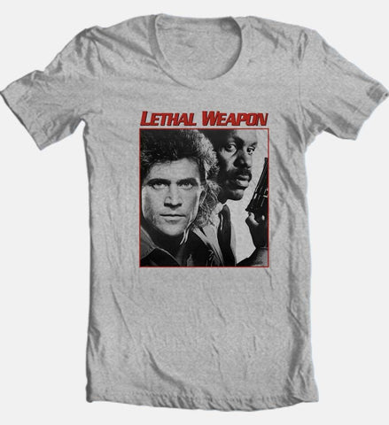 Lethal Weapon T-shirt retro 80s movie design grey tee