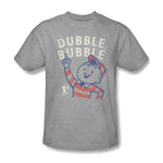Dubble Bubble T-shirt distressed vintage style famous brands grey tee DBL105