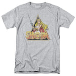 She-Ra Princess of Power Retro 80s Cartoon series gray graphic t-shirt He-Man throwback design tshirt