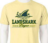 Landshark Dri Fit graphic T-shirt microfiber beach beer UPF +50 active Sun Shirt