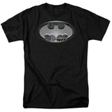 DC Comics Batman silver logo adult graphic t-shirt BM1754