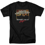 Beverly Hills Cop T-shirt regular fit black cotton crew neck graphic tee PAR236