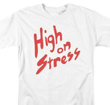 Revenge of  Nerds T-shirt High Stress regular fit graphic cotton white tee