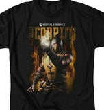 Mortal Combat X Scorpion T-shirt men's regular fit graphic tee retro video games for sale