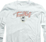 Teen Wolf T-shirt Retro Classic Werewolf movie graphic long sleeve tee 