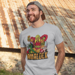 Adam Warlock Pip and Gamora T-shirt retro Marvel design gray graphic tee