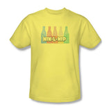 Nik-L-Nip T-shirt men's regular fit yellow cotton graphic tee retro 80's 70's throwback design tshirt