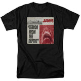 Jaws Terror from the depths retro 70s shark thriller graphic t-shirt UNI903