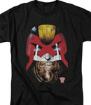 Judge Dredd T-shirt men's regular fit black cotton graphic tee JD100