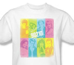 Beverly Hills 90210 cast T shirt retro 90s TV show 100% cotton white tee CBS759