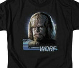 Star Trek The Next Generation Sci-Fi LT. Commander Worf graphic t-shirt 