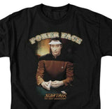 Star Trek The Next Generation Data Poker Face Sci-Fi graphic t-shirt 