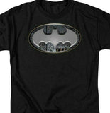 DC Comics Batman silver logo adult graphic t-shirt BM1754