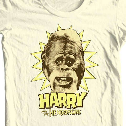 Harry and Hendersons T-shirt retro 80s TV show Sasquatch Big Foot tee NBC296