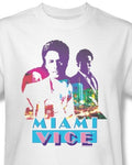 Miami Vice T-shirt retro 80's style regular men's fit white cotton tee NBC119