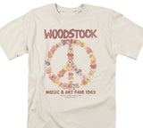 Woodstock T-shirt Peace 60's rock music adult regular fit graphic tee WOOD103
