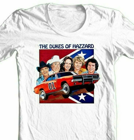 Dukes of Hazzard T-shirt 1980s retro TV show 70s General Lee 100% cotton tee