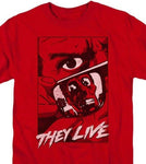 They Live T-shirt men's classic fit cotton crew neck graphic red tee UNI968