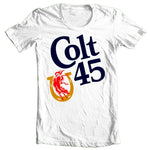 Colt 45 t-shirt beer cotton graphic retro 80's white tee