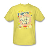 Blow Pop T-shirt classic fit yellow distressed print cotton graphic tee TR119