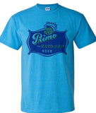 Primo Hawaiian Beer T-shirt Distressed Vintage Label retro heather blue tee