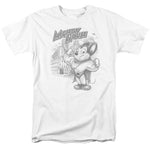 Mighty Mouse t-shirt retro designed classic cartoon cotton white tee CBS886