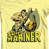 Sub-Mariner T-shirt men's classic fit crew neck yellow cotton graphic tee
