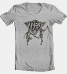 Hacky Sack T-shirt retro brand vintage distressed 100% cotton graphic grey tee