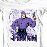 The Phantom T-shirt vintage superhero comic book retro comic strip Golden Age graphic tee white