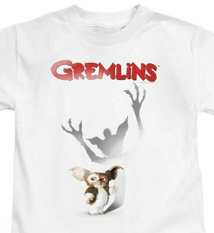 Gremlins T-shirt retro 1980s movie poster graphic printed cotton white tee