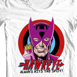 Hawkeye T shirt Bronze Age Marvel design men's regular fit graphic tee West Coast Avengers 