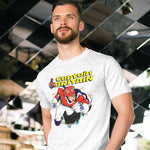 Captain Britain T-shirt Marvel Brian Braddock design adult fit white graphic tee