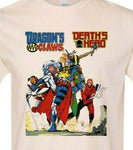Dragon's Claws vs Death's Head T-shirt retro 1980's Marvel comics graphic tee throwback design tshirt for sale