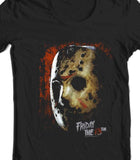 Friday the 13th Jason mask t-shirt retro horror movie grpahic tee for sale