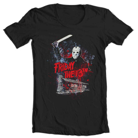 Friday the 13th Jason Voorhees T shirt retro horror graphic tee shirt for sale