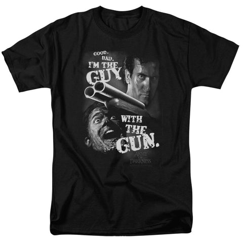 Army of Darkness Guy with the Gun T-Shirt black men's reg fit tee  Evil Dead 80's horror movie for sale online